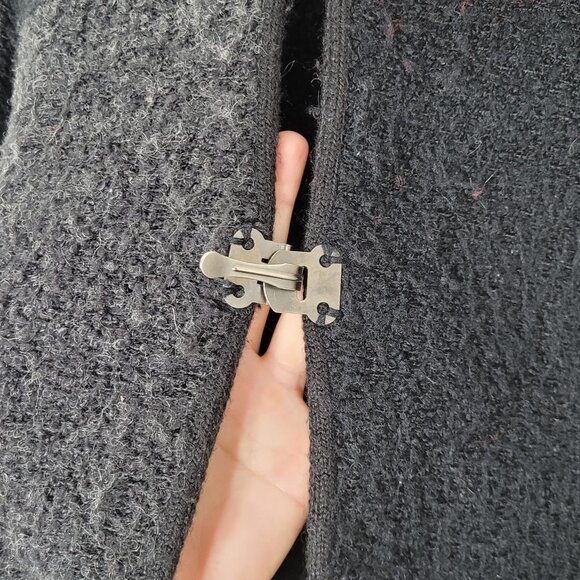 💕Orly Vintage Blend Color Block Wool Blend Cottage Cardigan Sweater 90s Cozy - Picture 4 of 10